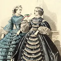 Puzzle - Ladies Fashion - 1860 Ladies in Blue