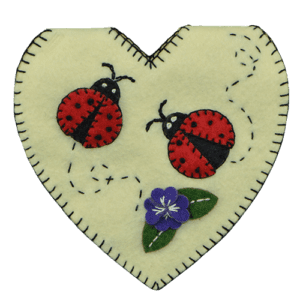 Ladybug Needle Book - Cream