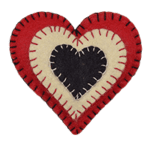 Heart Ornament - Red