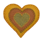 Heart Ornament - Yellow