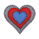 Heart Ornament - Gray