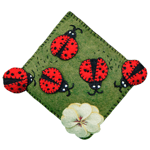 Ladybug N Minnesota Rose Pincushion