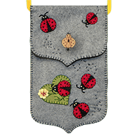 Ladybug Purse Gray