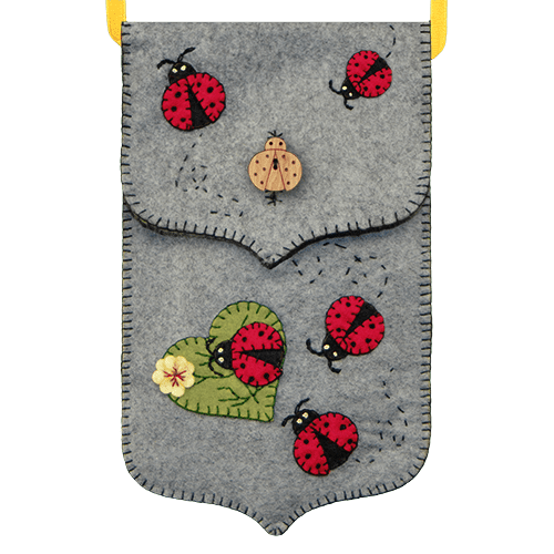 Ladybug Purse Gray