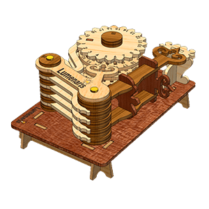 A 3 d model of an old fashioned machine.